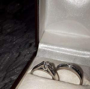 10k Wedding bands ● 0.25 ct Diamonds ● white gold